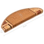 Vidaxl tapis d'escalier autocollants 15 pièces beige 65x21x4 cm