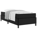 vidaXL Cadre de lit avec matelas Noir 90 x 200 cm tissu