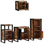 vidaXL Ensemble de mobilier de salle de bain avec étagère 4 Pièces