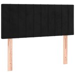 vidaXL Sommier à lattes de lit avec matelas Noir 90x190 cm Velours