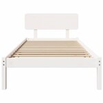 vidaXL Cadre de lit Blanc 90 x 190 cm Bois massif en pin