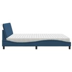 vidaXL Lit avec matelas Hanko bleu 180x200 cm tissu