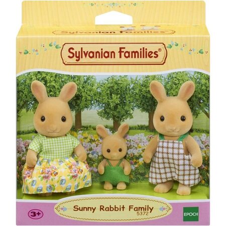 Sylvanian families 5372 la famille lapin caramel - les familles