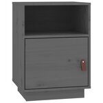 vidaXL Tables de chevet 2 Pièces Gris 40x34x55 cm Bois de pin massif