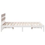 vidaXL Cadre de lit Blanc 135 x 190 cm Bois de pin massif