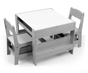 Table et deux chaises Sven Gris