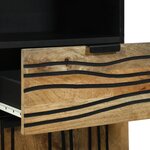 vidaXL Ensemble de mobilier de salle de bain 3 Pièces Marron Grand