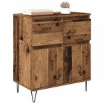 vidaXL Buffet Bois Ancien 60 x 35 x 70 cm Bois d'ingénierie et fer