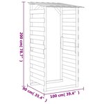 vidaXL Pergola avec toit 100x90x200 cm Bois de pin imprégné