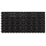 vidaXL Carreaux de terrasse 6 Pièces WPC 60x30 cm 1 08 m² Marron foncé