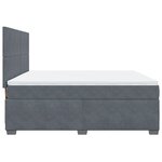 vidaXL Sommier à lattes de lit et matelas Gris foncé 180x200cm Velours