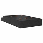 vidaXL Cadre de lit avec rangement Chêne noir 236.5 x 120 x 31.5 cm