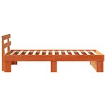 vidaXL Cadre de lit Marron cire 90 x 190 cm Bois massif en pin