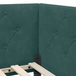 vidaXL Cadre de lit d'angle Vert foncé 90 x 200 cm Velours