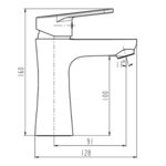 SCHÜTTE Mitigeur de lavabo PICO chrome