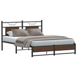 vidaXL Cadre de lit sans matelas chêne marron 140x200 cm