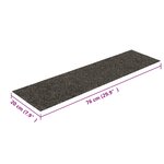 vidaXL Tapis d'escalier autocollants 30 pièces 76 x 20 cm Anthracite Rectangulaire