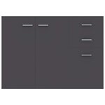 vidaXL Buffet Gris 105x30x75 cm Bois d’ingénierie