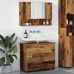vidaXL Ensemble de mobilier de salle de bain 2 Pièces Bois ancien