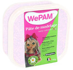 Porcelaine froide à modeler WePam 145 g Pailleté blanc néon