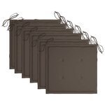 vidaXL Chaises pliables de jardin lot de 6 avec coussins Bois d'acacia