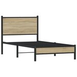 vidaXL Cadre de lit en métal sans matelas chêne sonoma 80x200 cm