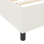 vidaXL Cadre de lit plateforme Crème 100 x 200 cm tissu