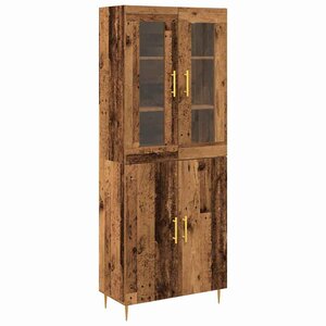 vidaXL Haut Armoire 2 Pièces Bois ancien Bois d'ingénierie