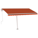 vidaXL Auvent automatique sur pied 450x350 cm Orange/marron