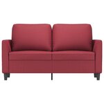 vidaXL Canapé à 2 places Rouge bordeaux 120 cm Similicuir