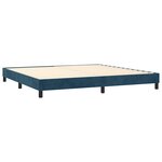 vidaXL Sommier à lattes de lit avec matelas LED Bleu foncé 200x200 cm