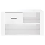 vidaXL Armoire à chaussure Blanc brillant 80x35x45 cm Bois ingénierie