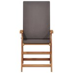 Chaises de jardin inclinables vidaXL avec coussins - 8 pièces en bois de teck massif
