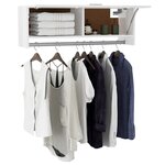 vidaXL Garde-robe blanc brillant 100x32 5x35 cm bois d'ingénierie