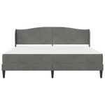 vidaXL Cadre de lit avec tête de lit Gris foncé 200 x 200 cm Velours