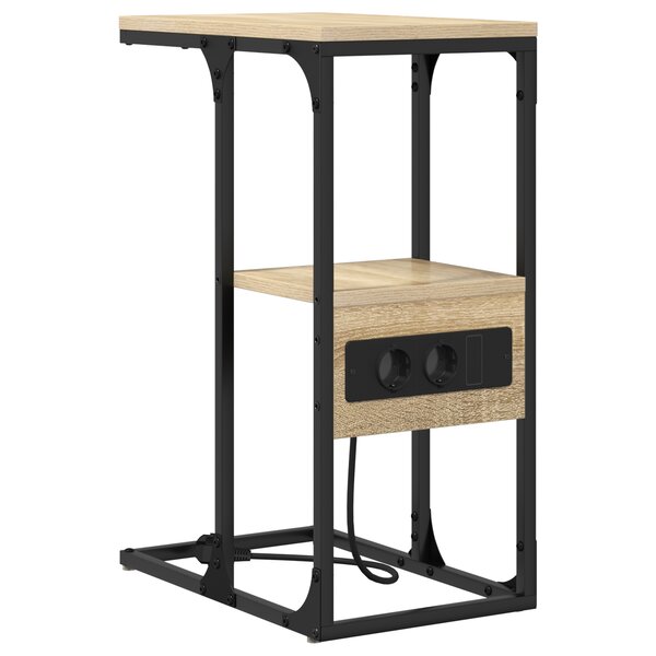 vidaXL Cabinet de chevet avec tiroir Chêne sonoma 41.5 x 26 x 60.5 cm