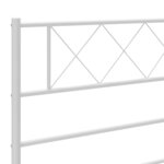 vidaXL Cadre de lit métal sans matelas et pied de lit blanc 107x203 cm
