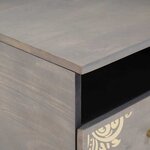 vidaXL Table basse Gris 80 x 54 x 40 cm Bois de mangue massif