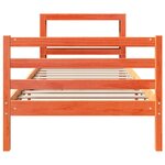 vidaXL Cadre de lit sans matelas cire marron 90x190 cm bois pin massif