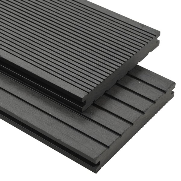 vidaXL Panneaux de terrasse solides et accessoires WPC 10m² 2 2 m Gris