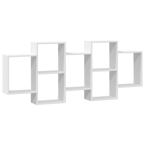 vidaXL Étagère murale blanc 159x18x65 cm bois d'ingénierie
