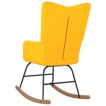 vidaXL Chaise à bascule Jaune moutarde Tissu