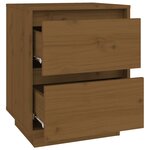 vidaXL Table de chevet Marron miel 40x35x50 cm Bois de pin massif