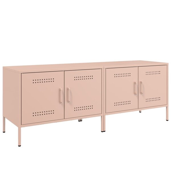 vidaXL Meubles TV 2 Pièces rose 68x39x50 5 cm acier