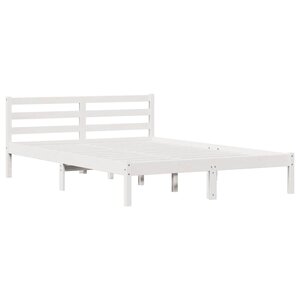 vidaXL Cadre de lit Blanc 215 5 x 165 5 x 69 5 cm Bois de Pin Massif