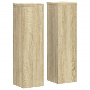 vidaXL Supports pour plantes 2 Pièces chêne sonoma bois d'ingénierie