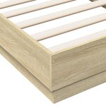 vidaXL Cadre de lit avec lumières LED chêne sonoma 75x190 cm
