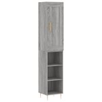 vidaXL Buffet haut Sonoma gris 34 5x34x180 cm Bois d'ingénierie