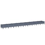 vidaXL Jardinière avec piquets gris 362 5x42 5x28 5 cm PP