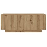 vidaXL Meuble TV avec lumières LED chêne artisanal bois d'ingénierie
